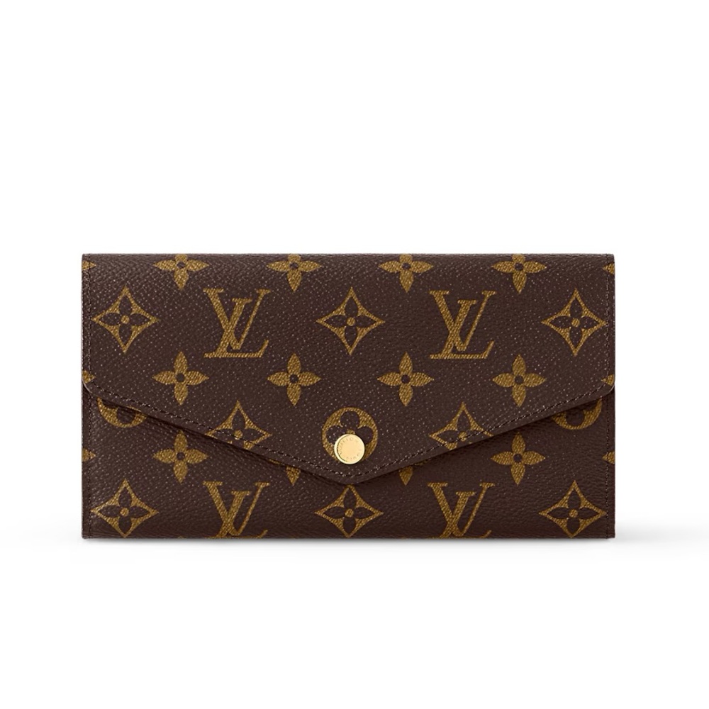 Louis Vuitton ® Sarah Wallet

Color: Brown Monogram Small |

Material
Monogram